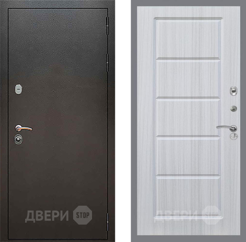 Входная металлическая Дверь Рекс (REX) 5 Серебро Антик FL-39 Сандал белый в Егорьевске