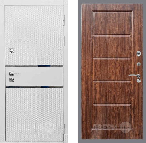 Входная металлическая Дверь Рекс (REX) 15 Силк Сноу FL-39 орех тисненый в Егорьевске