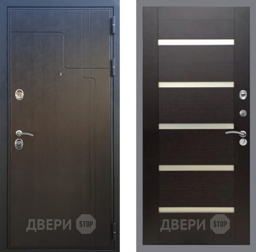 Входная металлическая Дверь Рекс (REX) Премиум-246 СБ-14 стекло белое венге поперечный в Егорьевске