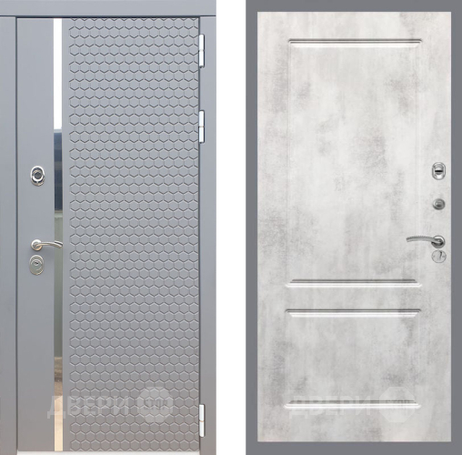 Входная металлическая Дверь Рекс (REX) 24 FL-117 Бетон светлый в Егорьевске