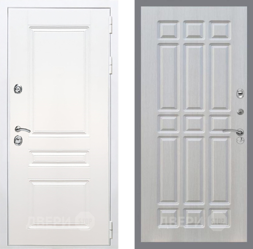 Входная металлическая Дверь Рекс (REX) Премиум-н Силк Сноу FL-33 Лиственница беж в Егорьевске