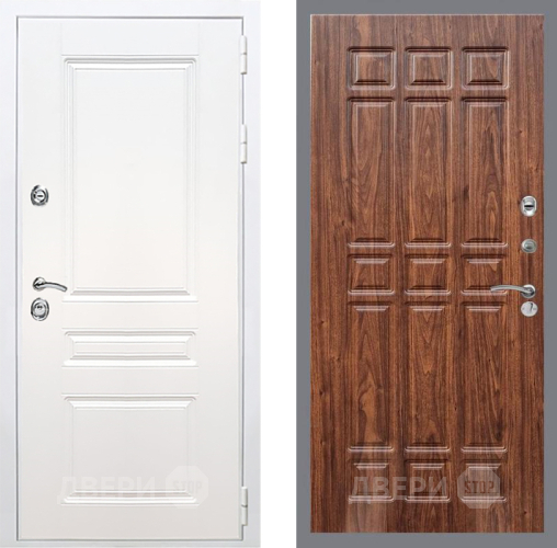 Дверь Рекс (REX) Премиум-н Силк Сноу FL-33 орех тисненый в Егорьевске