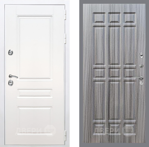 Входная металлическая Дверь Рекс (REX) Премиум-н Силк Сноу FL-33 Сандал грей в Егорьевске