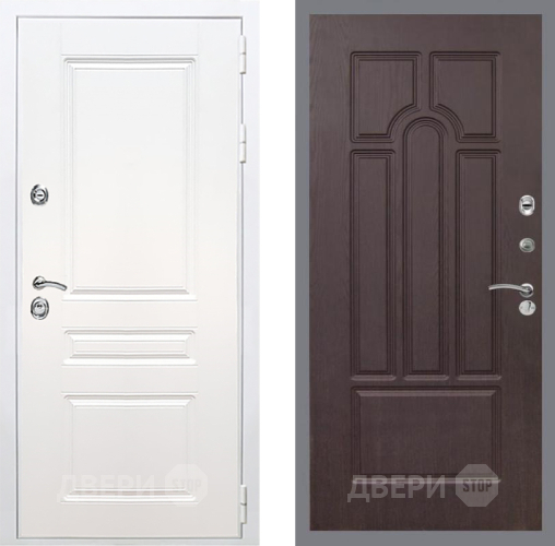 Входная металлическая Дверь Рекс (REX) Премиум-н Силк Сноу FL-58 Венге в Егорьевске