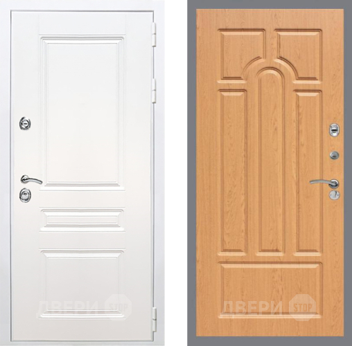 Входная металлическая Дверь Рекс (REX) Премиум-н Силк Сноу FL-58 Дуб в Егорьевске