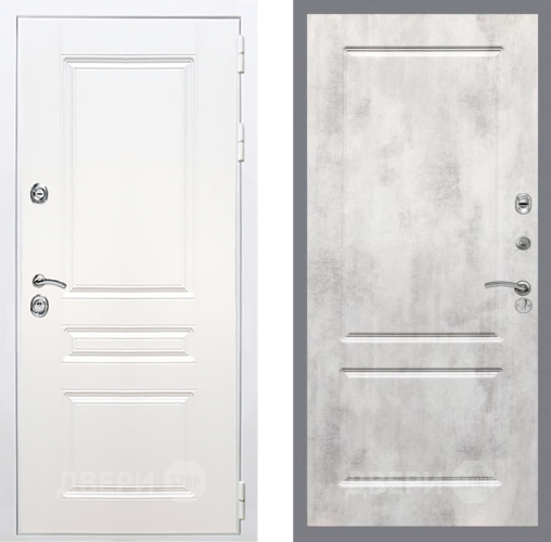 Входная металлическая Дверь Рекс (REX) Премиум-н Силк Сноу FL-117 Бетон светлый в Егорьевске