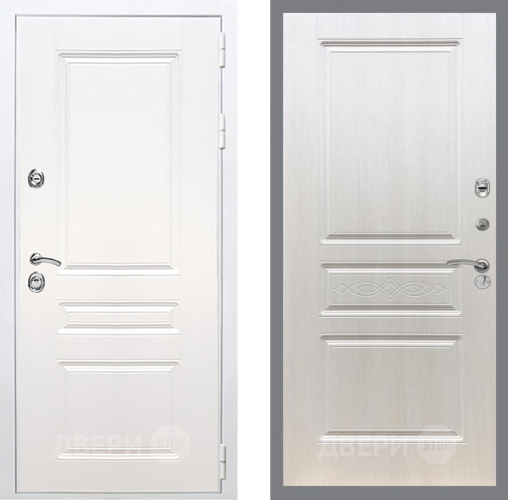 Входная металлическая Дверь Рекс (REX) Премиум-н Силк Сноу FL-243 Лиственница беж в Егорьевске