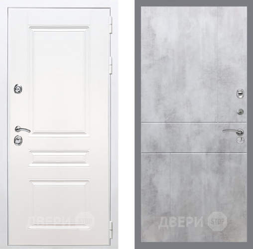 Дверь Рекс (REX) Премиум-н Силк Сноу FL-290 Бетон светлый в Егорьевске