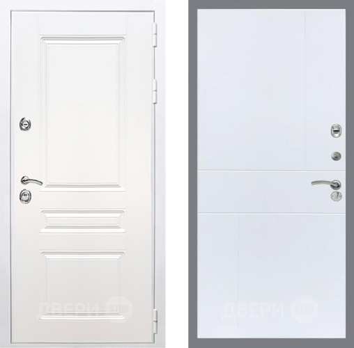 Входная металлическая Дверь Рекс (REX) Премиум-н Силк Сноу FL-290 Силк Сноу в Егорьевске