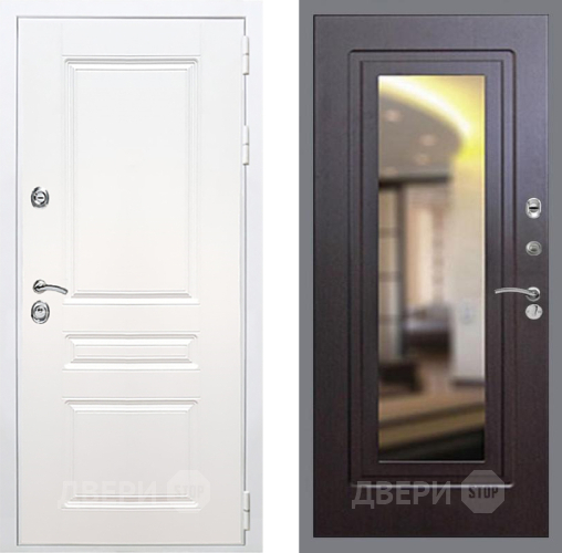 Входная металлическая Дверь Рекс (REX) Премиум-н Силк Сноу FLZ-120 Венге в Егорьевске