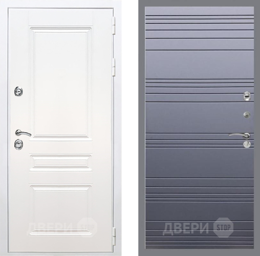 Входная металлическая Дверь Рекс (REX) Премиум-н Силк Сноу Line Силк титан в Егорьевске