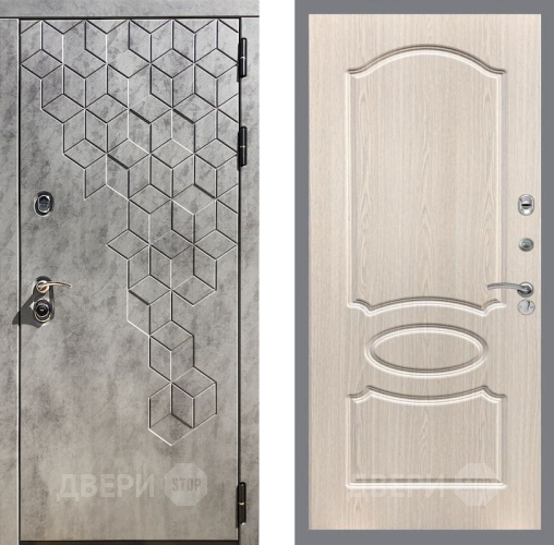 Входная металлическая Дверь Рекс (REX) 23 FL-128 Беленый дуб в Егорьевске