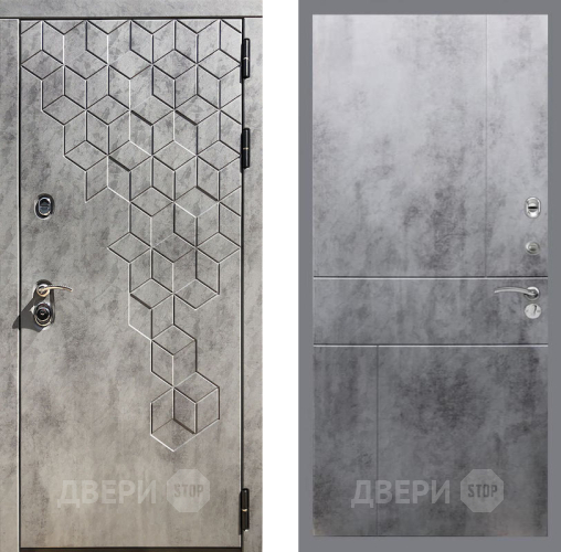 Входная металлическая Дверь Рекс (REX) 23 FL-290 Бетон темный в Егорьевске