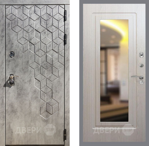 Входная металлическая Дверь Рекс (REX) 23 FLZ-120 Беленый дуб в Егорьевске