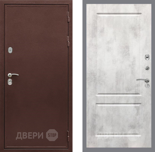 Дверь Рекс (REX) 5 металл 3 мм FL-117 Бетон светлый в Егорьевске