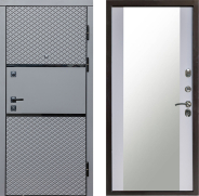 Дверь Престиж Ромб Зеркало Белый софт 960х2050 мм