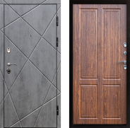 Дверь Престиж Лучи Премиум Орех светлый 960х2050 мм